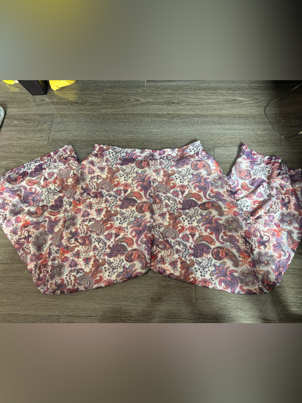 Lulu's Pink & Purple Paisley Wide-Leg Jumpsuit Pants